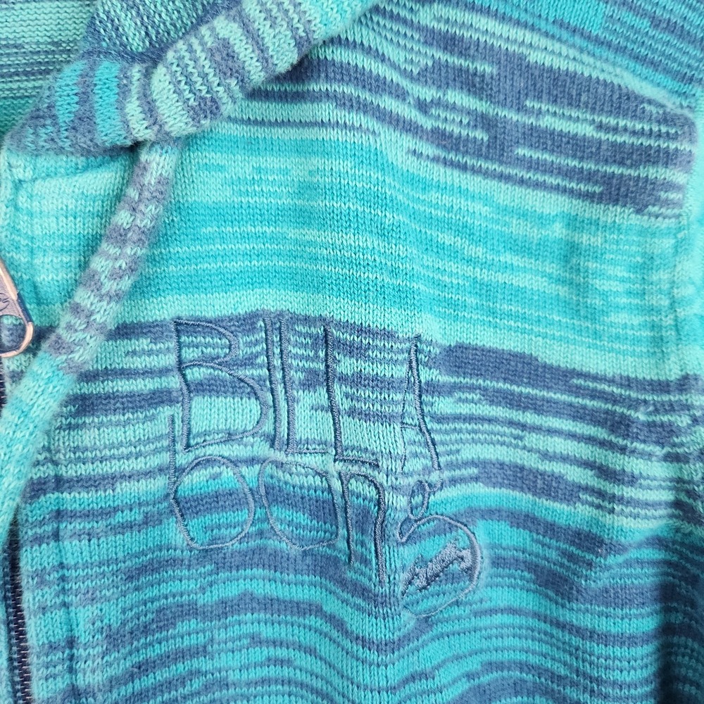 Vintage Billabong Striped Hoodie Womens Large 90s Jacket Surf Skater Broke Zip - Picture 3 of 9